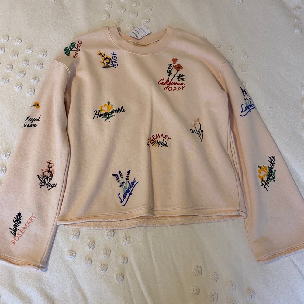 New Madewell Flower Sweatshirt